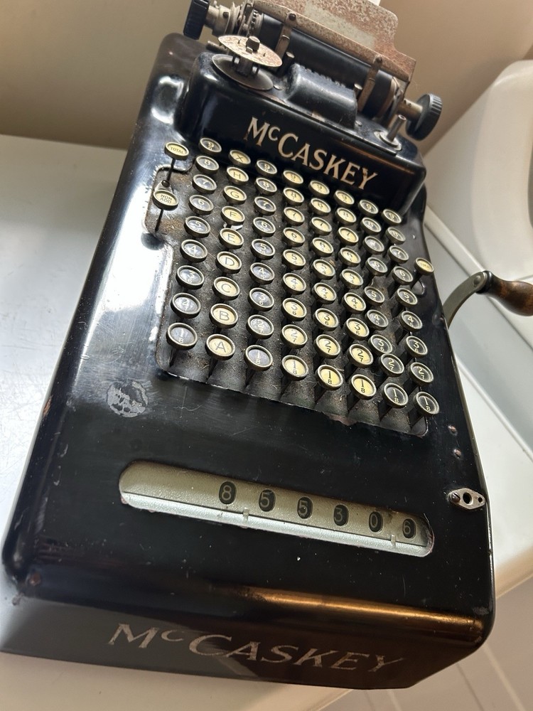 Antique 1900s McCaskey Adding Machine Cash Register Mechanical Calculator