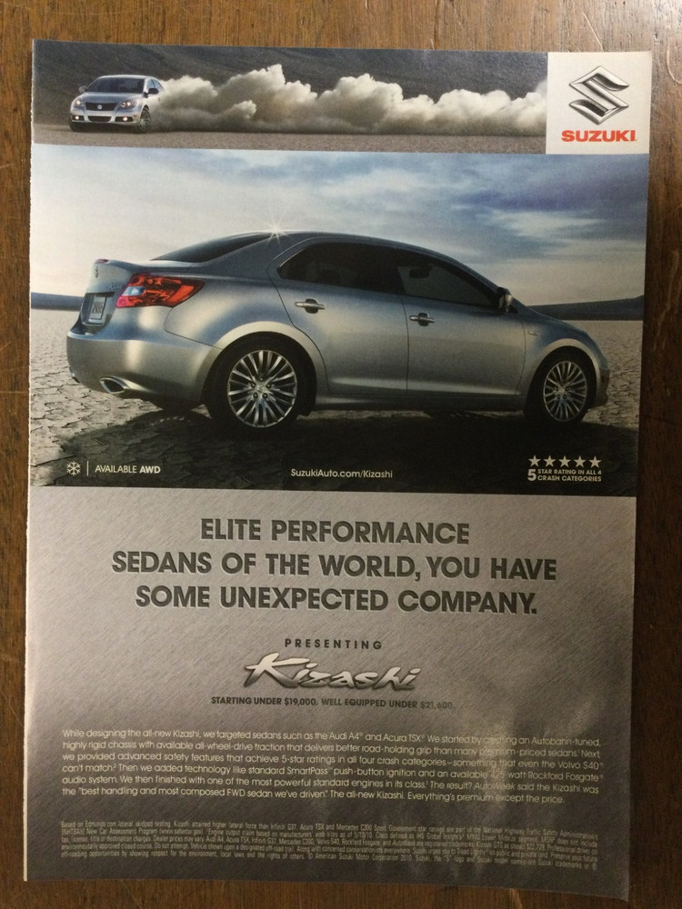 Misc 4909 Advertisement 2010 ? 2011 ?Suzuki Kizashi August 2010