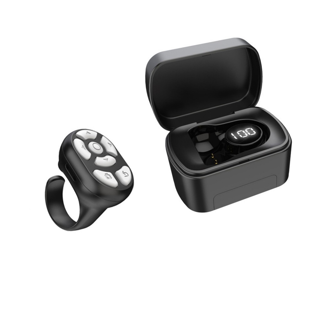 Wireless Bluetooth Remote Control Scrolling Ring Fingertip Video Mobile Phone