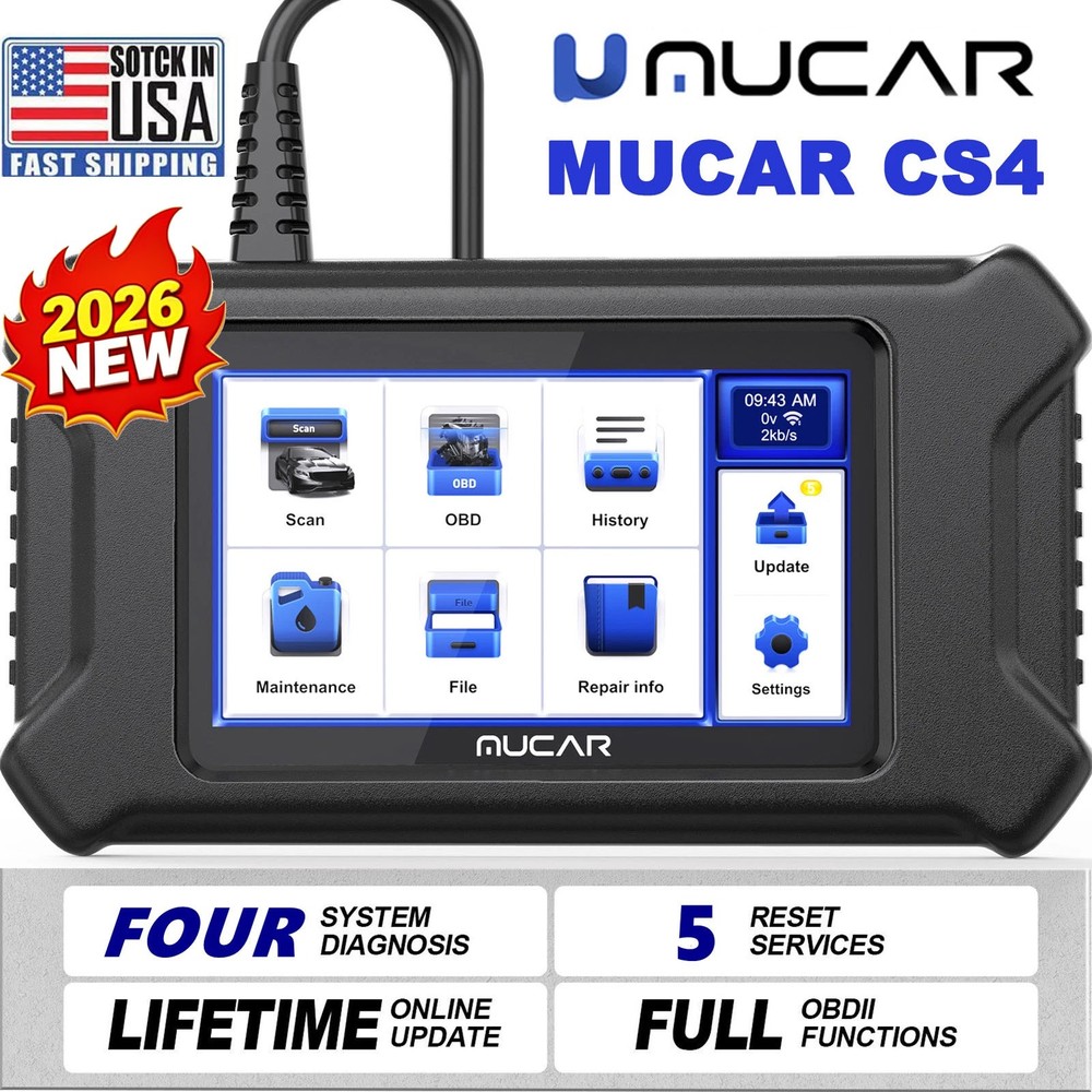 MUCAR CS4 Diagnostic Scanner Tool OBD2 Code Reader Engine SRS ABS Oil EPB SAS US