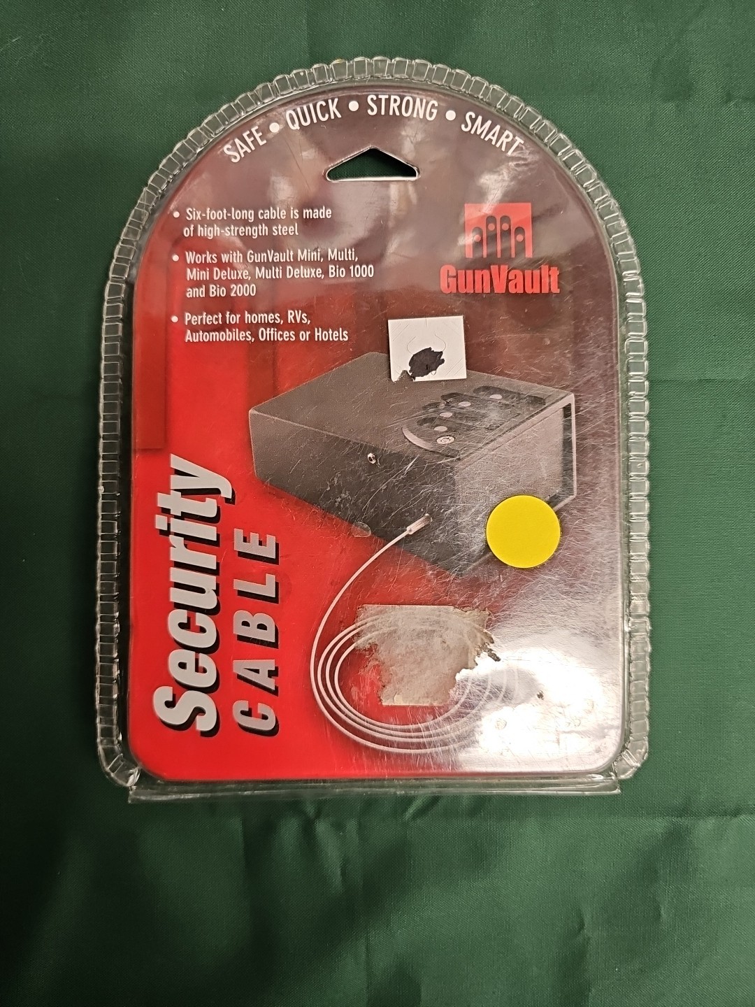 GunVault Security Cable - Six Foot Long - High Strength-Steel for GunVault Safes