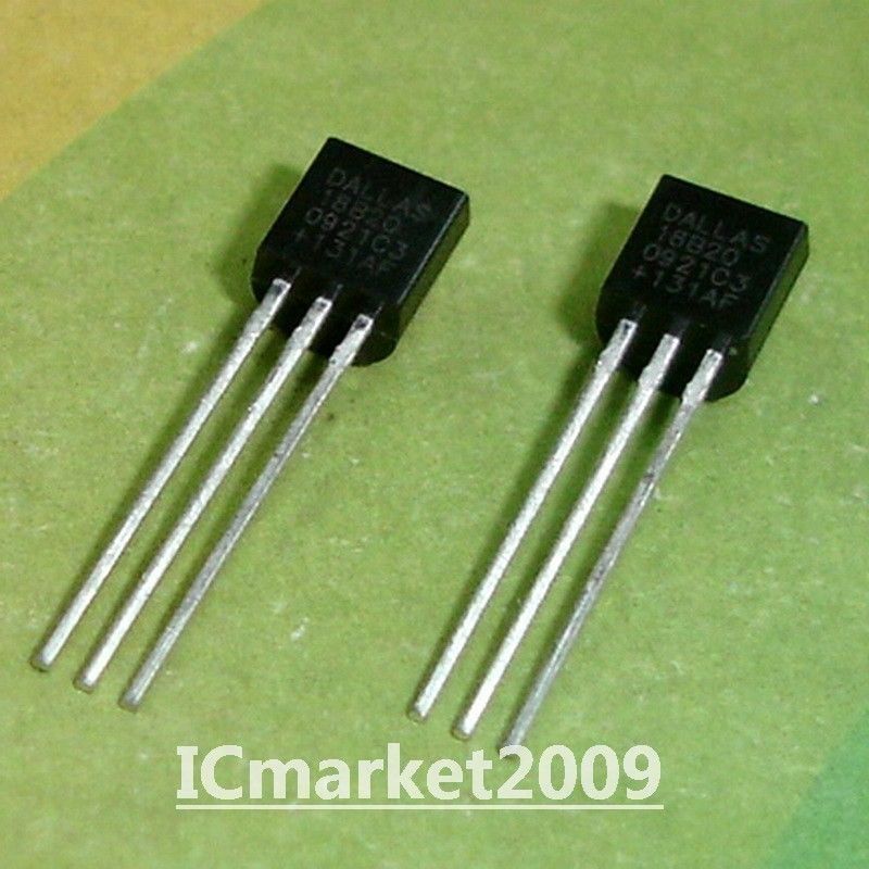 10 PCS DS18B20 TO-92 18B20 Programmable Resolution 1-Wire Digital Thermometer