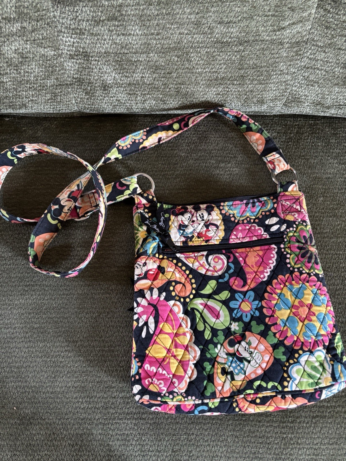 DISNEY Parks Vera Bradley MIDNIGHT with MICKEY Hipster Crossbody Bag Purse