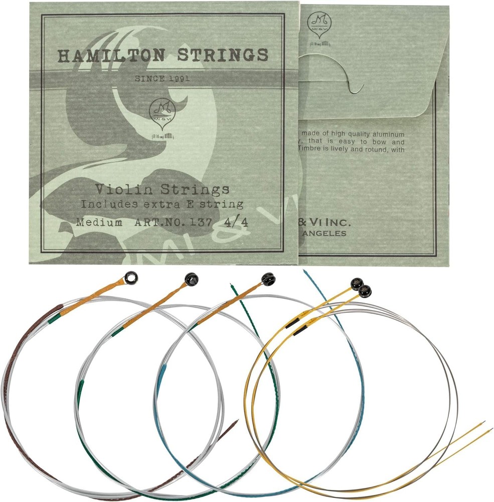 2x Hamilton Violin Strings 3/4 Full Set (GDAE) + Extra E - Germany Steel