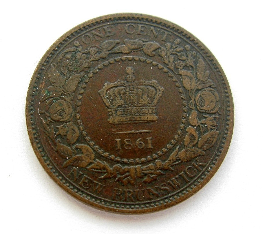 1861 New Brunswick Large One cent