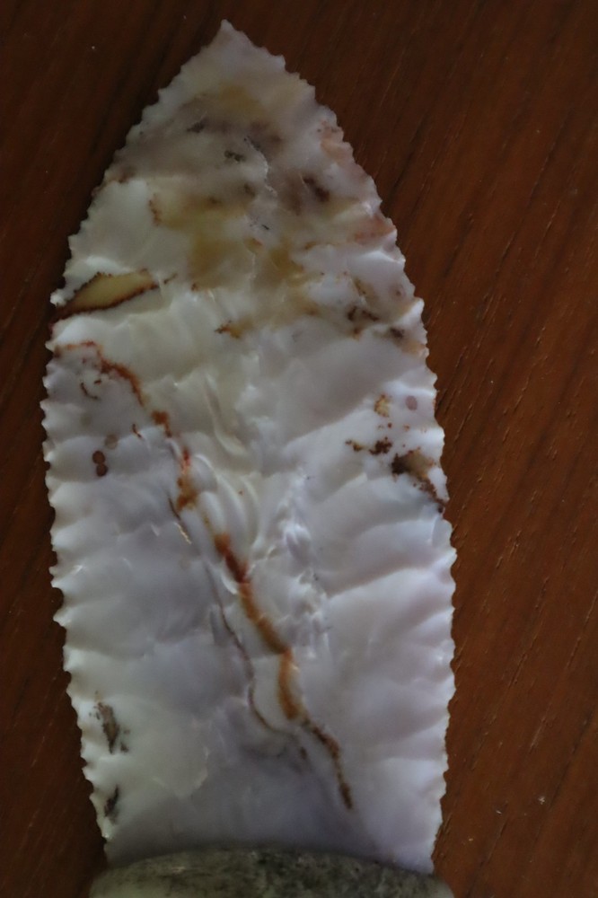 {OOAK} WHITE RIVER AGATE KNAPPING SKINNING KNIFE FULLY FUNCTIONAL