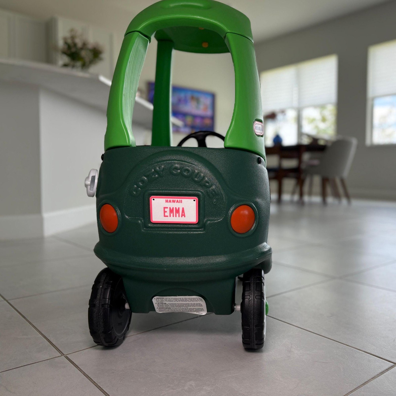 Personalized Mini State 3D License Plate – 3.75" x 2.25" Name Tag for Cozy Coupe