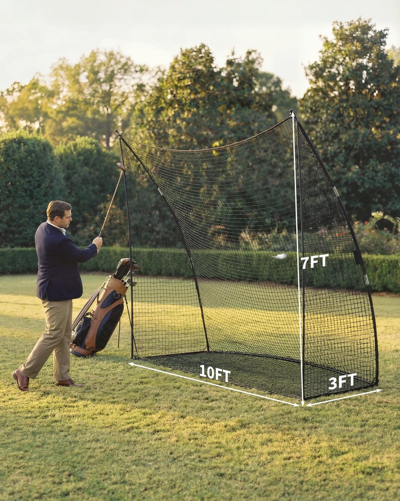 Best Golf Practice Net 10x7 FT Heavy Duty & Easy Quick Setup with Sturdy Frame