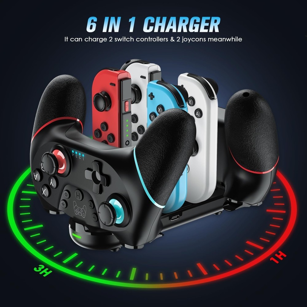 VidPPluing 2 Pack Switch Controllers with Charging Dock, Wireless Switch 2 Co...