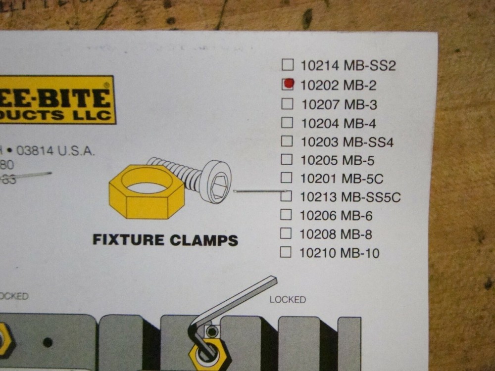 MITEE-BITE Fixture Clamps , 10202 MB-2