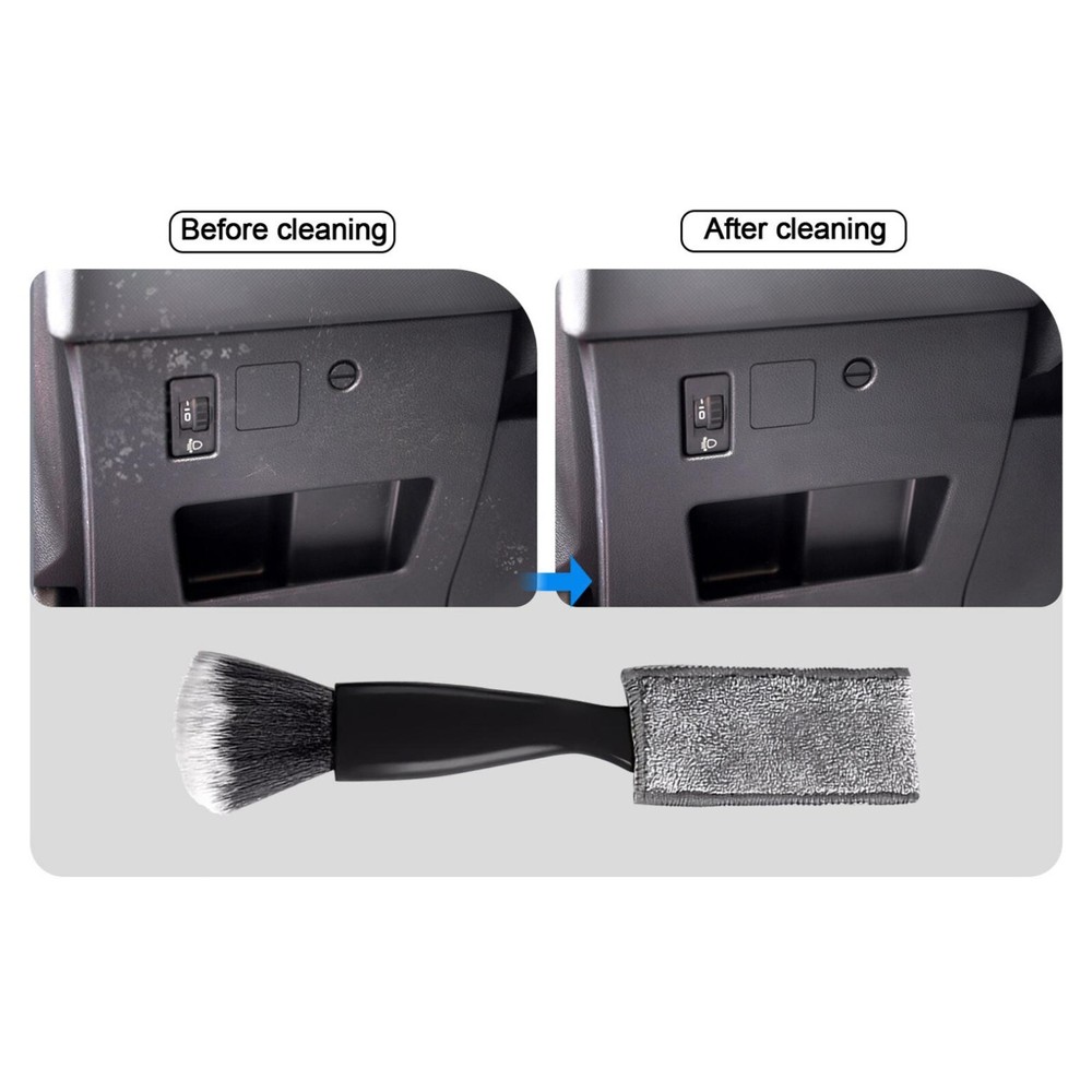 2Pcs Double Head Auto Interior Brush Detailing Air Vent Cleaner Duster