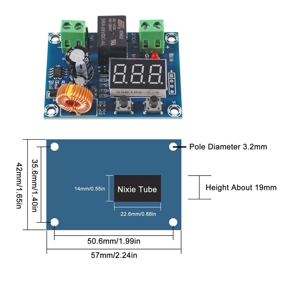 AITRIP 3PCS DC 12V-36V Voltage Protection Module Digital Low