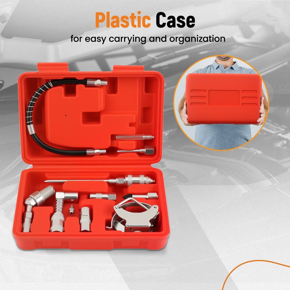 Garage Grade Grease Gun Kit 3000PSI with Multiple Coupler Set