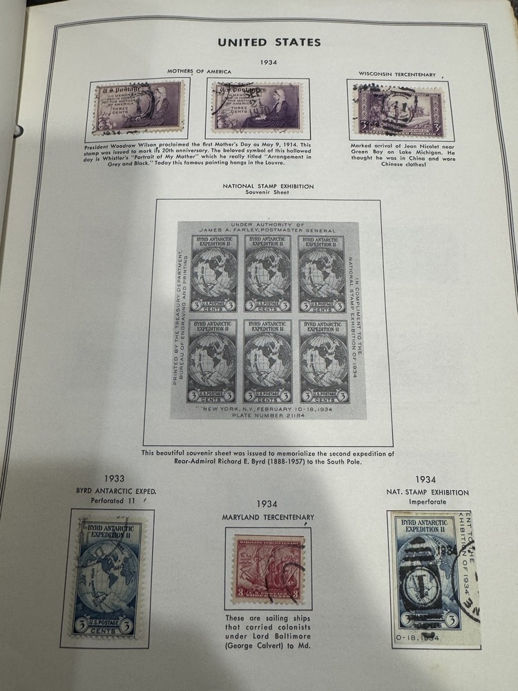 US Liberty Stamp Album 1978 H.E. Harris - Mix of Used/Unused Stamps