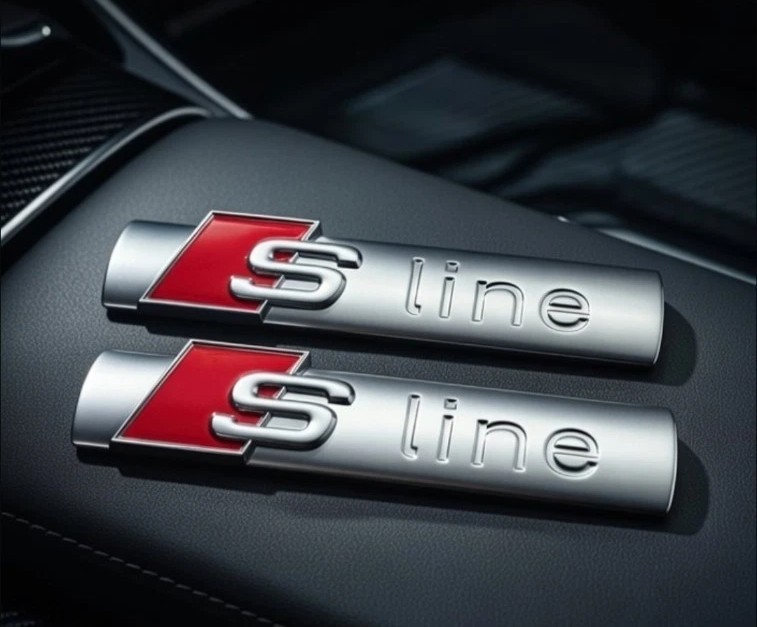 Audi S-Line emblem original lettering 2 pieces