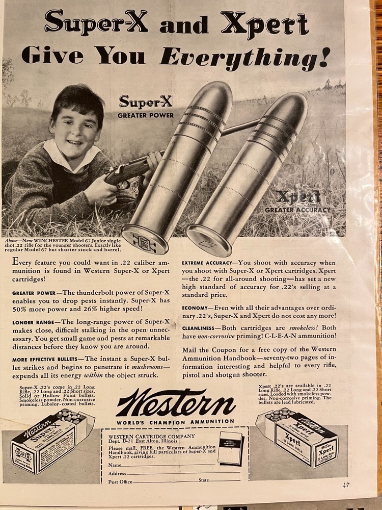 5 vintage Western ammo ads - 1930's