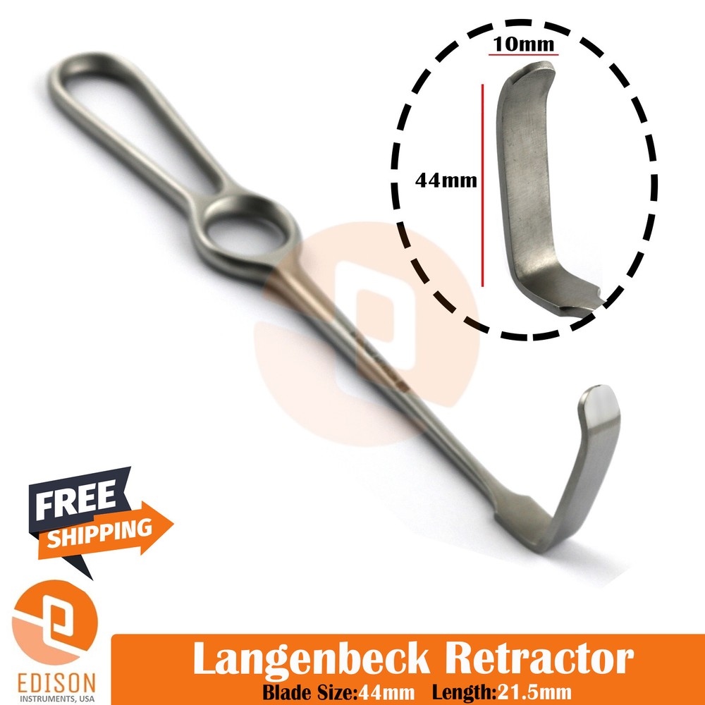 3Pcs Surgical Retractors Veterinary Middledorf Langenback Soft Tissue Retraction