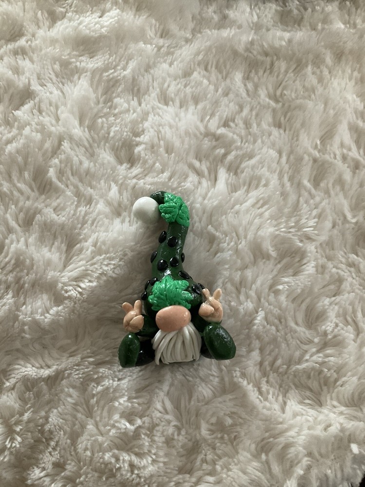 Marijuana-Weed Gnome- Polymer Clay-Handmade Ornament