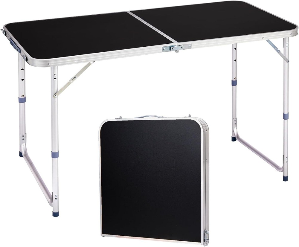 Portable Folding Camping Table, Outdoor Waterproof Adjustable Height , Aluminum