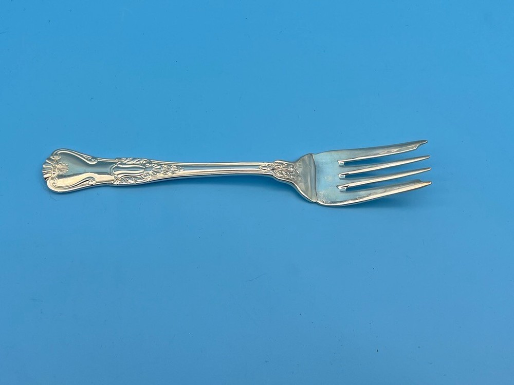 Vintage 7-1/2" Wallace Silverplate China Table Fork Shell Design Scrolls