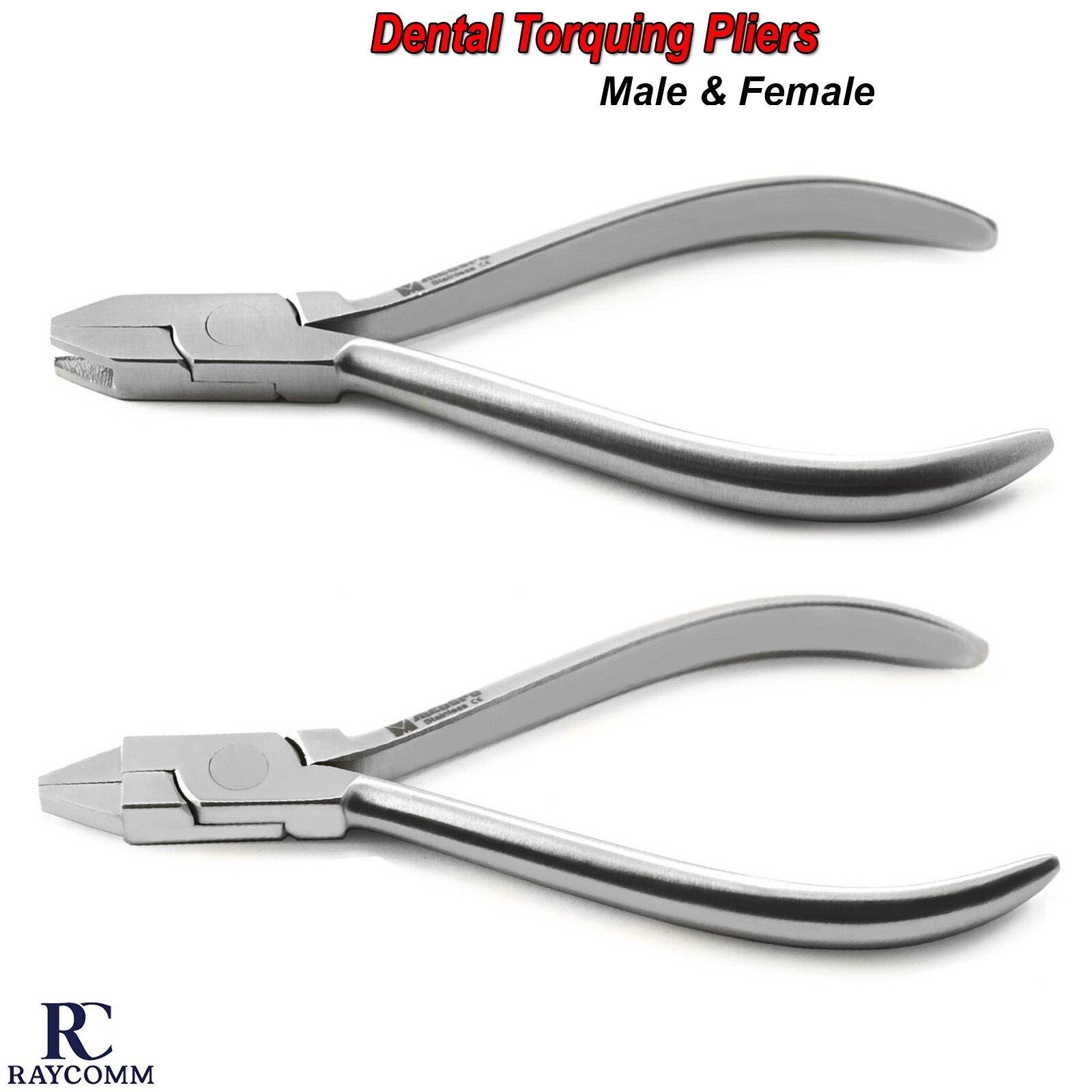 Orthodontic  Male & Female Torquing Pliers Dental Torque Bending Arch Wire Set