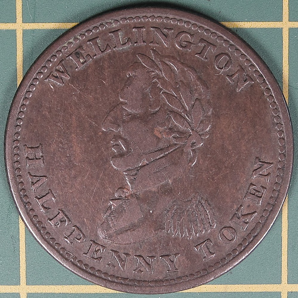 1814 Wellington halfpenny token WE-8A6