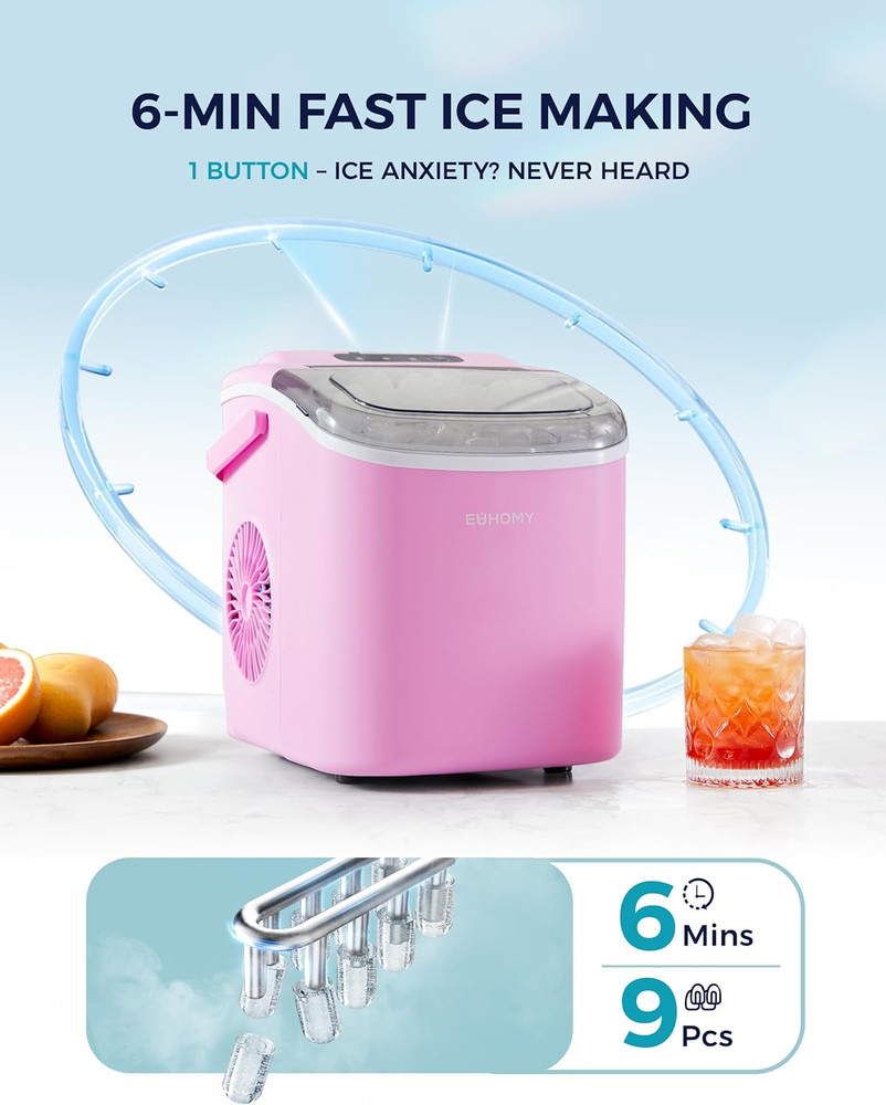 Nugget Ice Makers Countertop, Pebble Ice Maker Machine with 26lbs/24H