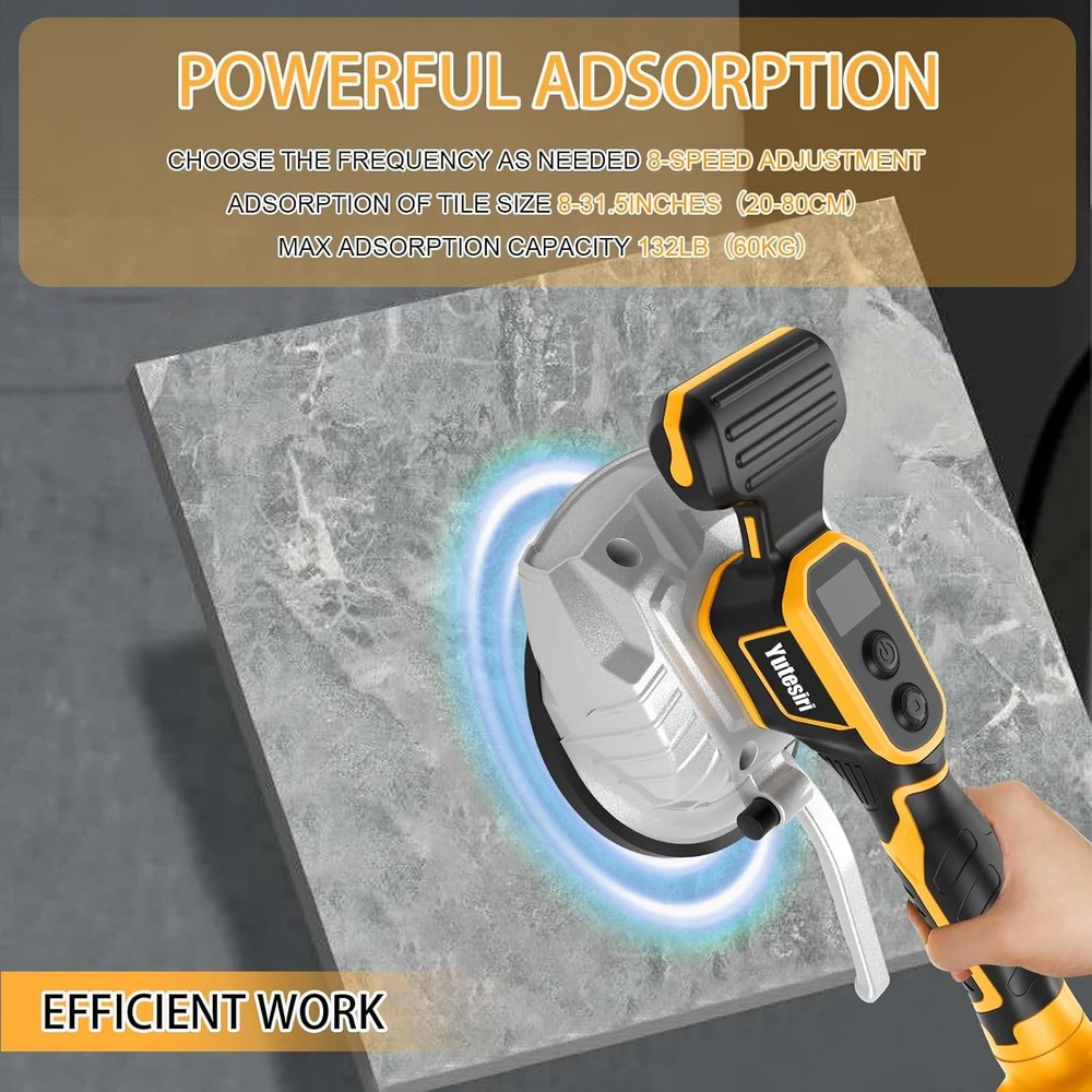 Cordless Tile Vibration Leveling Machine, for Dewalt 20V Max Battery, Portable