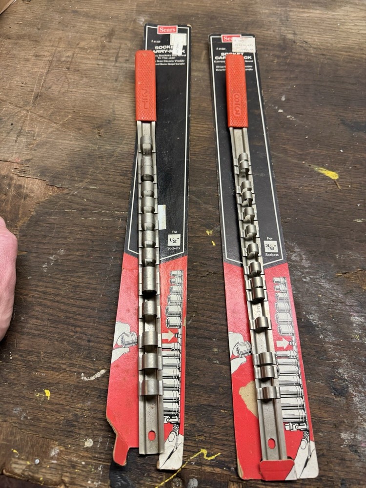 Sears Socket Carry Rack (2) For 1/2 And 3/8