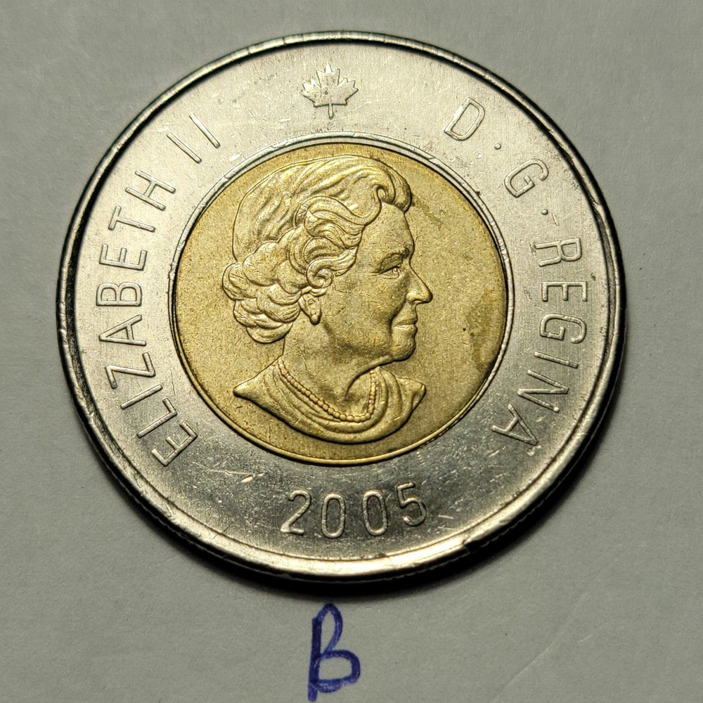 2005 CANADA  2 Dollar Toonie Coin TBc
