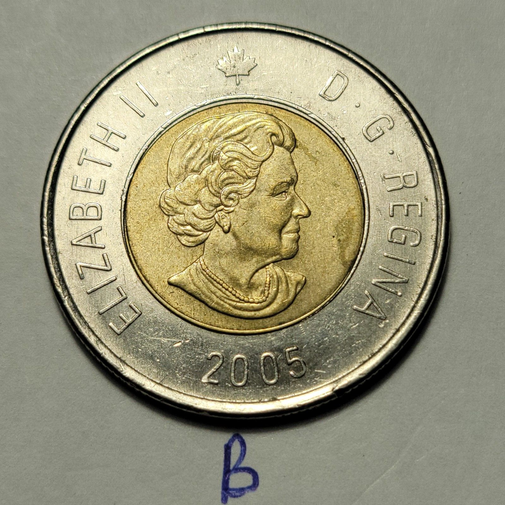 2005 CANADA 2 Dollar Toonie Coin TBc