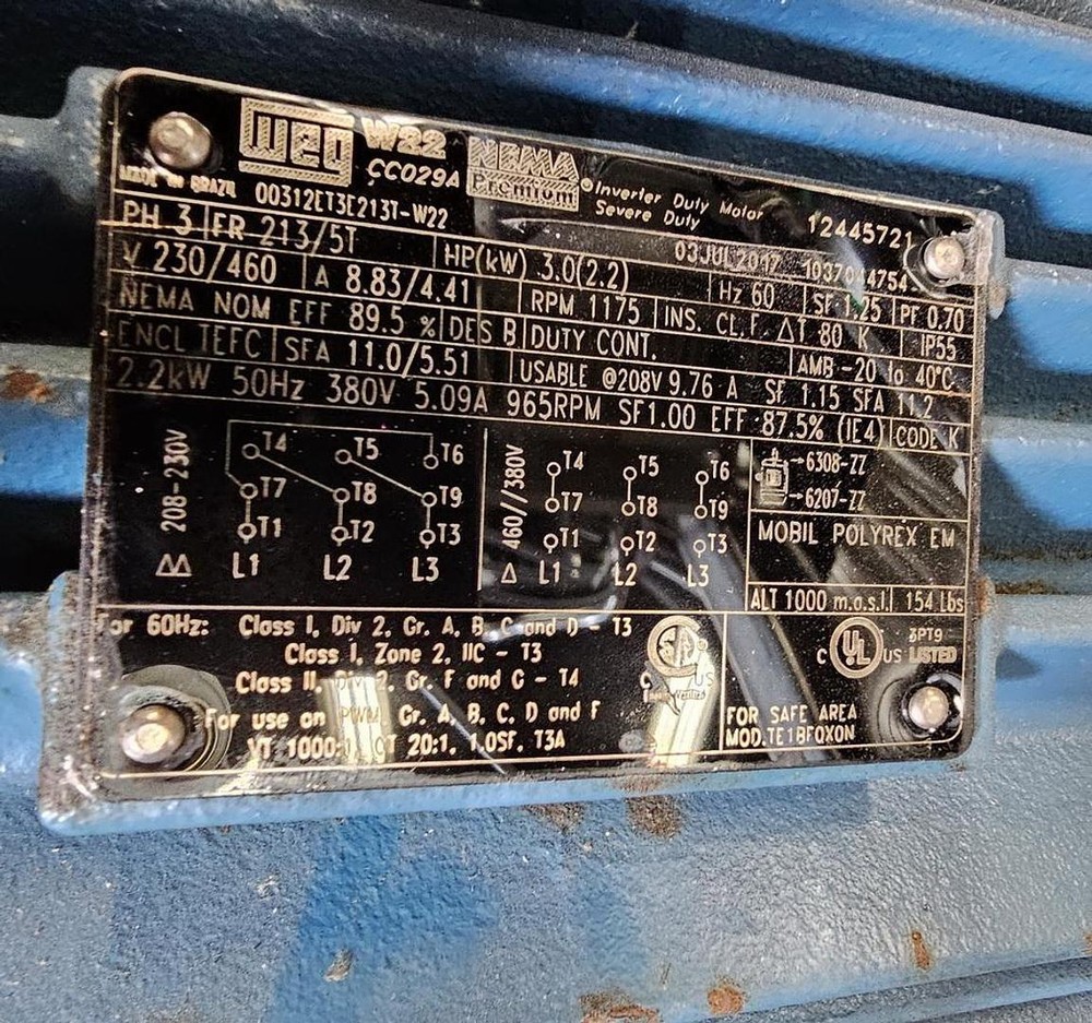 Used SPX Rotary Lobe Pump, Model 40-U2C