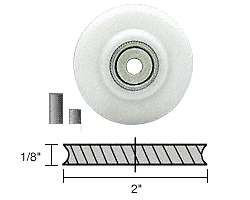 CRL REPK7N Nylon Concave Edge Replacement Wheel - 2" x 1/8"
