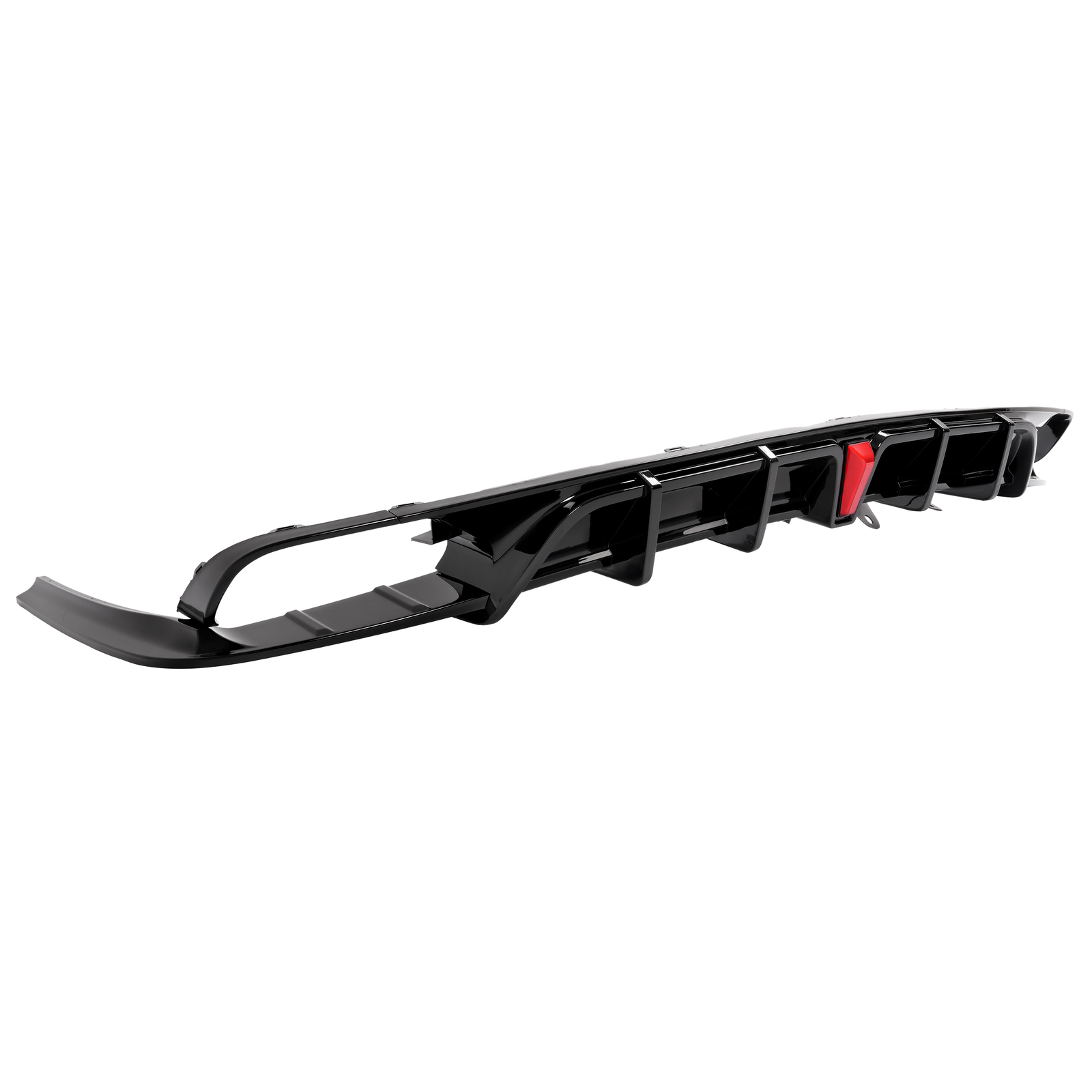 Rear Black Bumper Diffuser Lip Spoiler & Light For Honda Accord 2018-2022