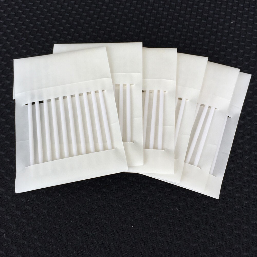60pcs Dental Bendable Sticky Applicator Disposable With Adhesive Tip White 110MM
