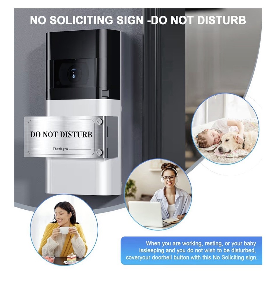 3 pcs Metal Doorbell Cover,
