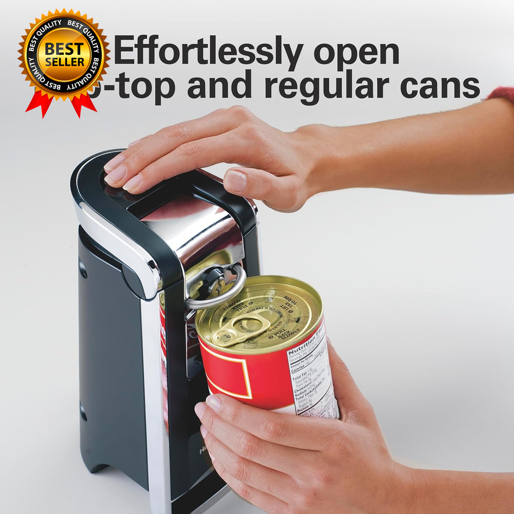 Smooth Touch Electric Automatic Can Opener with Easy Push down Lever