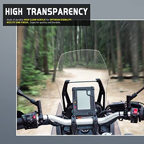 Motorcycle Front Windshield Windscreen Compatible with Yamaha Light Smoke