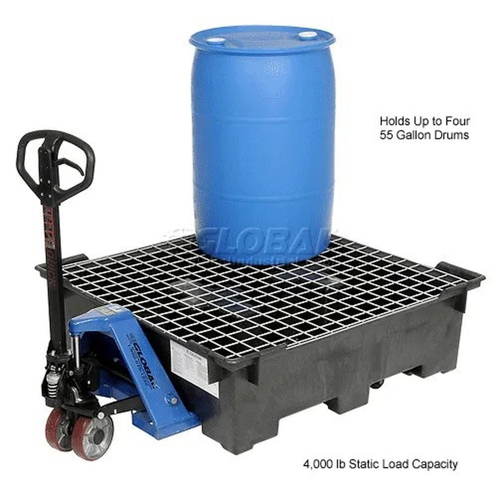 Global Industrial? Spill Containment Sump with Wire Deck