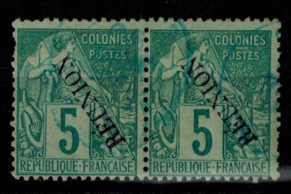 Meeting Pair Stamp No. 20A Used Reverse Overload