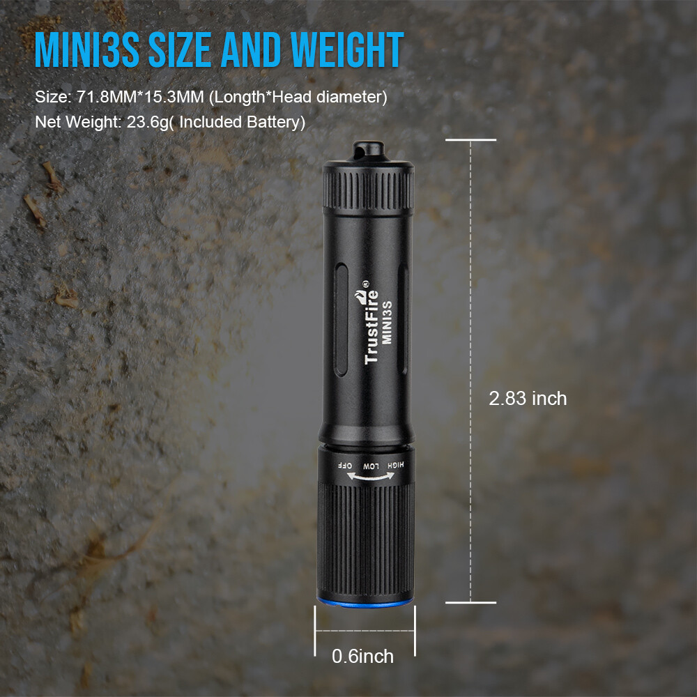 Trustfire 235LM LED Keychain MINI Rechargeable Flashlight Keyring LED Torch