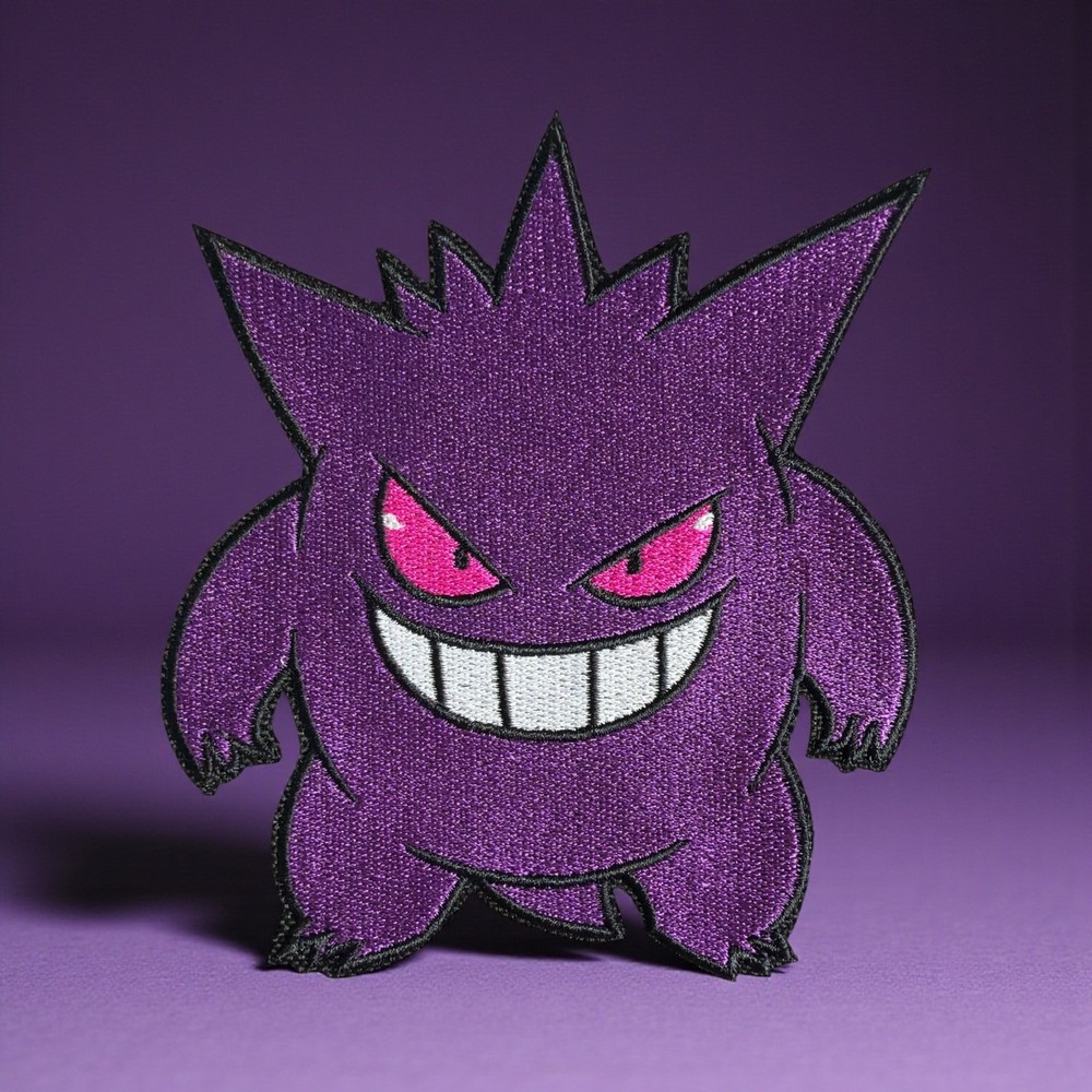 Gengar Pokemon Embroidery Patch Multi Sizes 3" - 7"