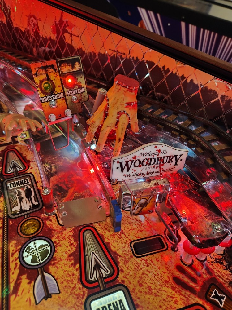 Walking Dead Pinball Machine SEVERED HAND! Flasher Mod HAND PAINTED