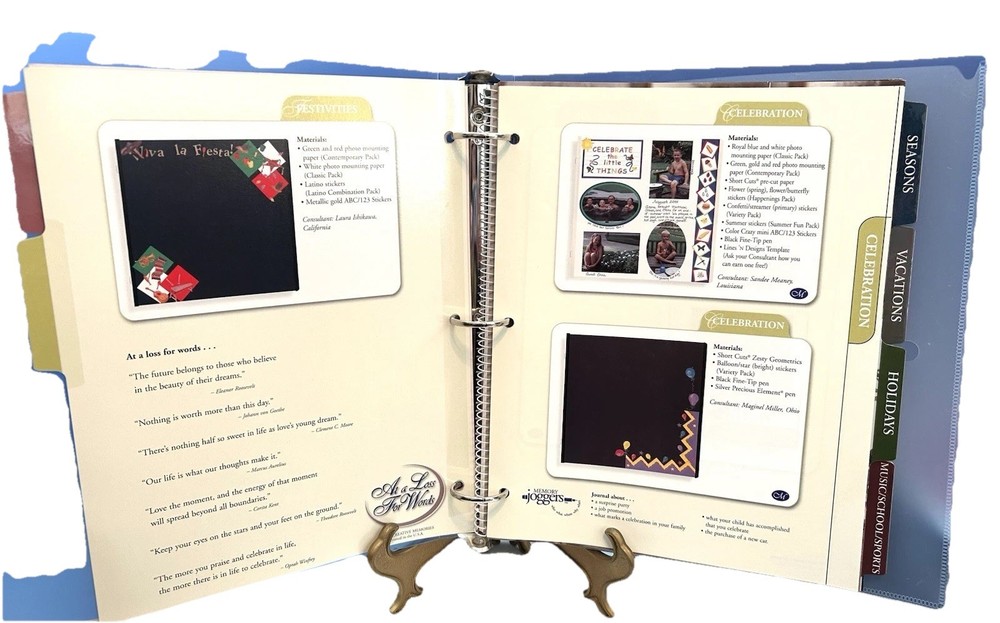 Creative Memories Page Patterns Organizer Scrapbooking 3 Ring Binder 2005