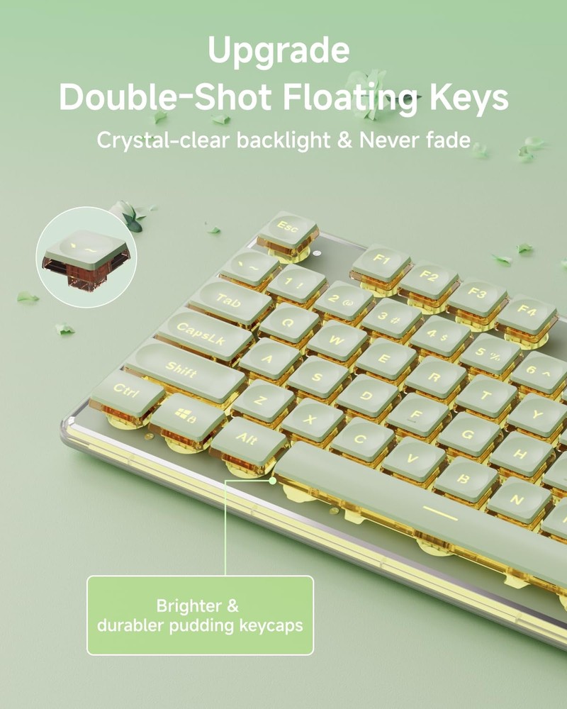 V3 Wireless Keyboard and Mouse with Single Backlit, Metal Panel, Bluetooth/2.