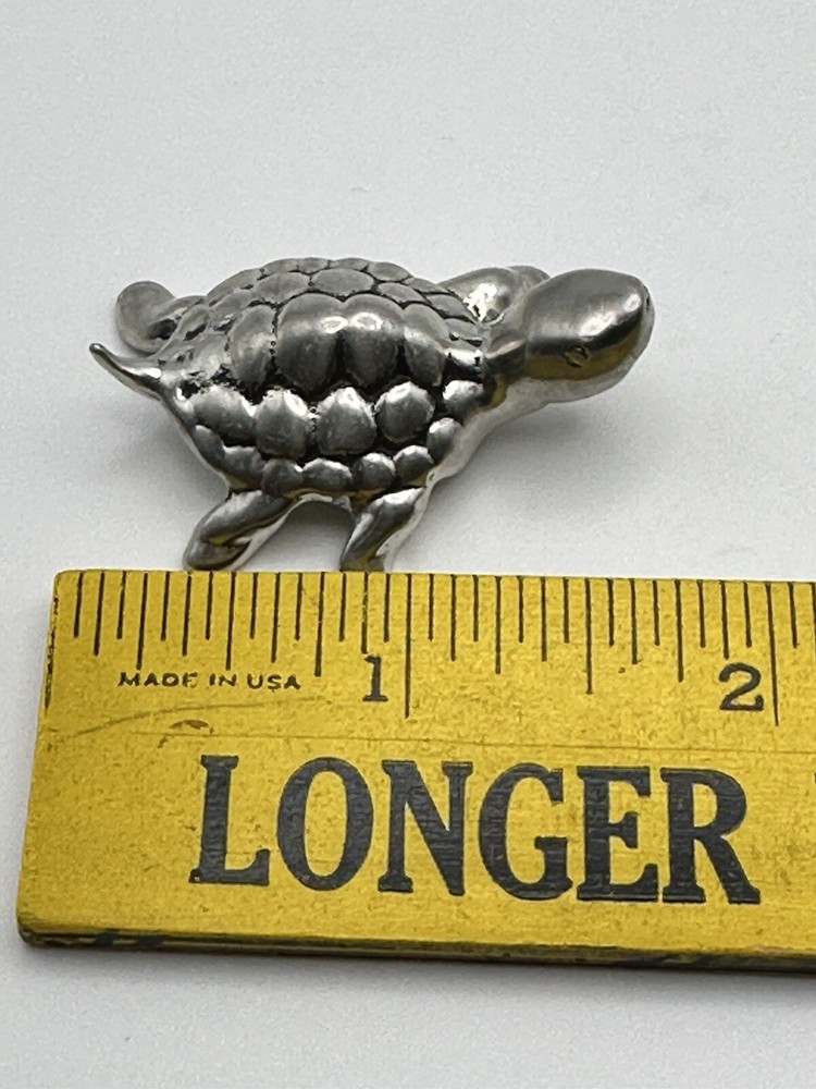 Mountain Lopes Pewter Turtle Figure 1.75” Long 1995