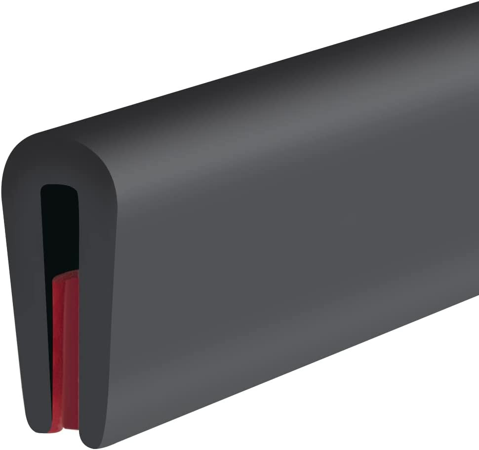 Rubber Edge Trim U Channel Self Adhesive 10FT Black EPDM Seal 1/16" Car Door