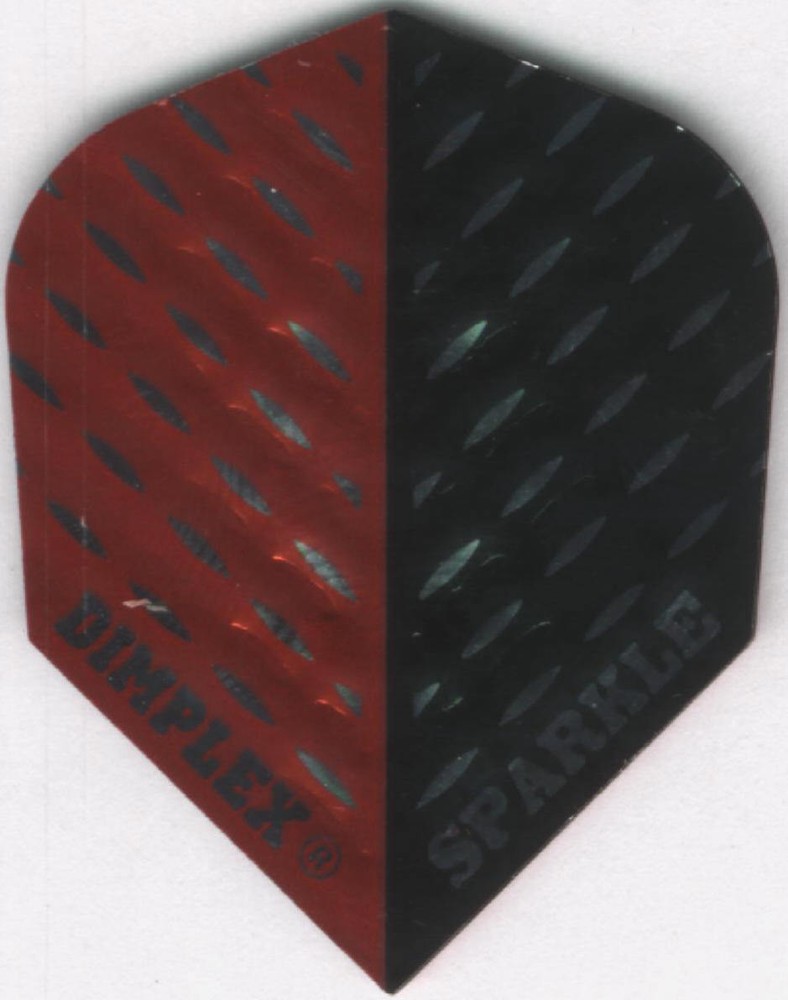 Black and Red DIMPLEX SPARKLE Dart Flights: 3 per set