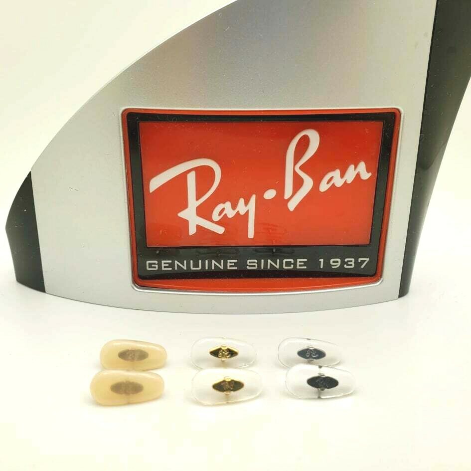 Ray Ban Pair Replacement Nose Pads Crimp On Gold/Gun Clear, Flesh 12, 14 or 16mm
