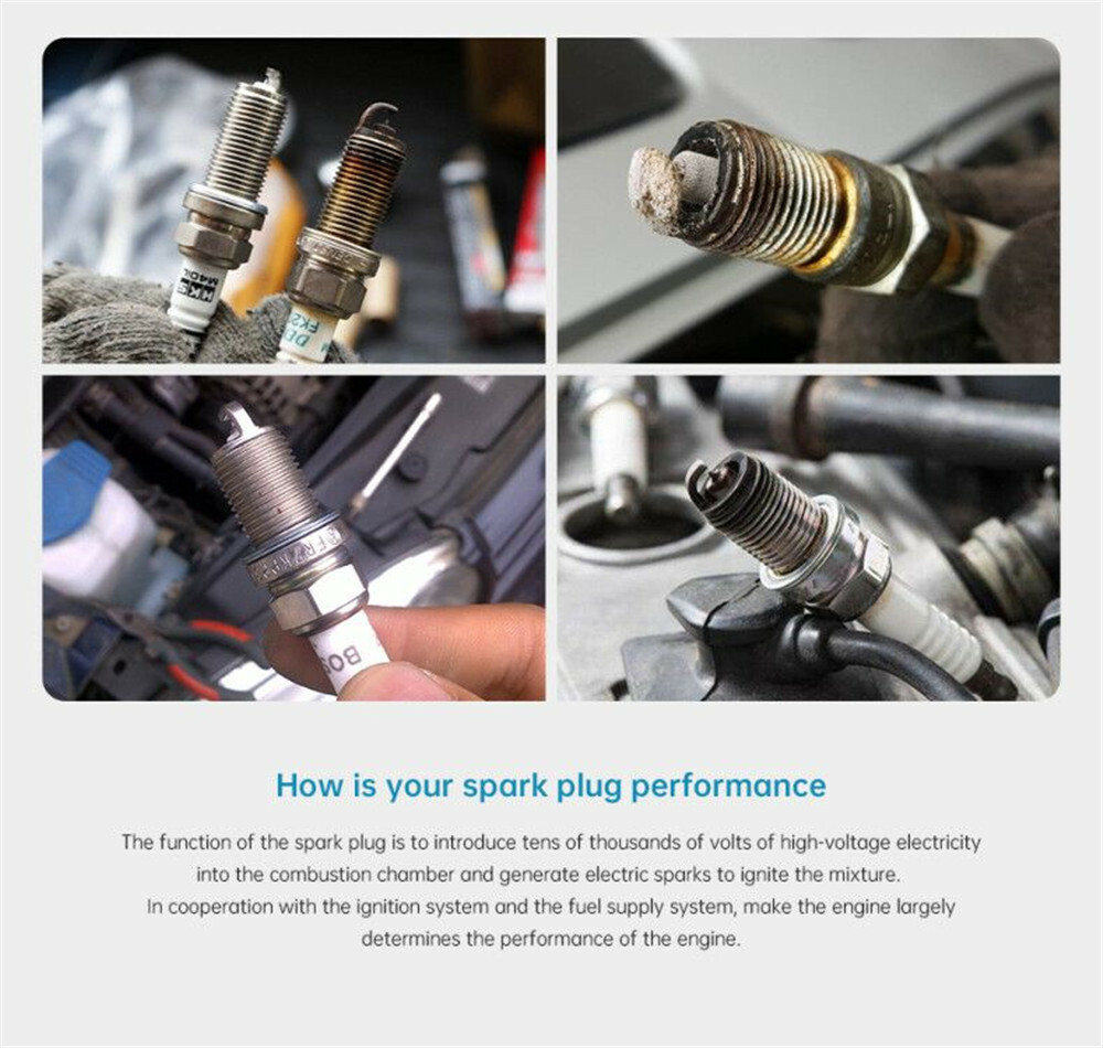 Car Spark Plug Tester Ignition Plug Analyzer Diagnostic Tool Dual Hole EAA